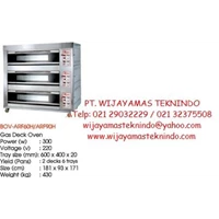 Oven Roti Oven Kue Gas Oven Pemanggang Roti BOV-ARF60H 3 Deck 6 Tray Gas Deck Oven FOMAC 