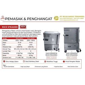 RSC-GZF4 MESIN PENANAK NASI - Rice Steamer - Rice Steaming cabinet 4 Tray MBG - MAKAN BERGIZI GRATIS
