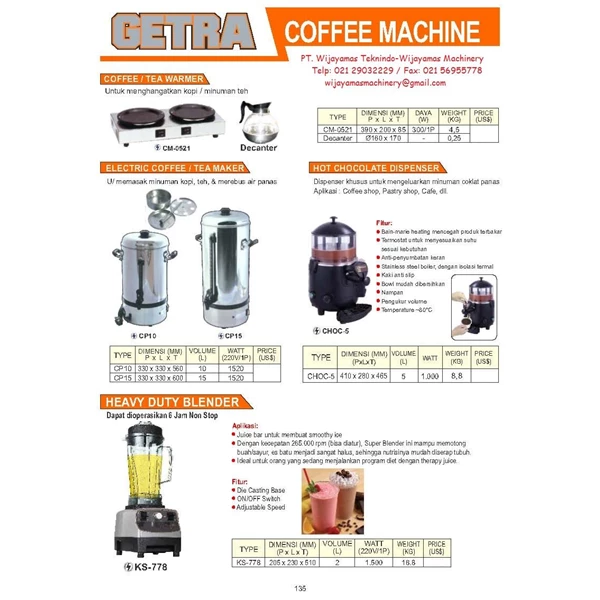 Coffee Warmer Machine CM-0521 - KS-778