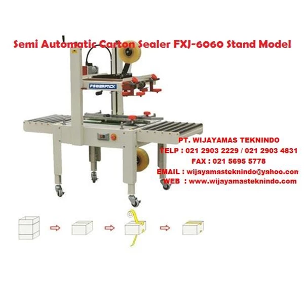 Semi Automatic Carton Sealer FXJ-6060 Stand Model