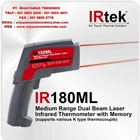 Medium Range Dual Beam Laser Infrared Thermometer With Memory ( supports various K type thermocouple ) IR180ML Merk Irtek 1