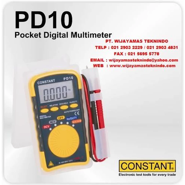 Pocket Digital Multimeter PD10 Brand Constant