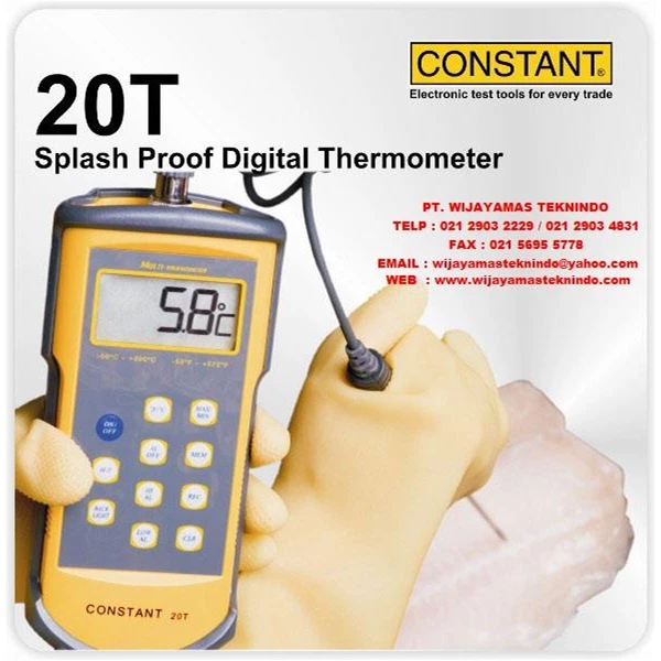 Splash Proof Digital Thermometer20TC Merk Constant