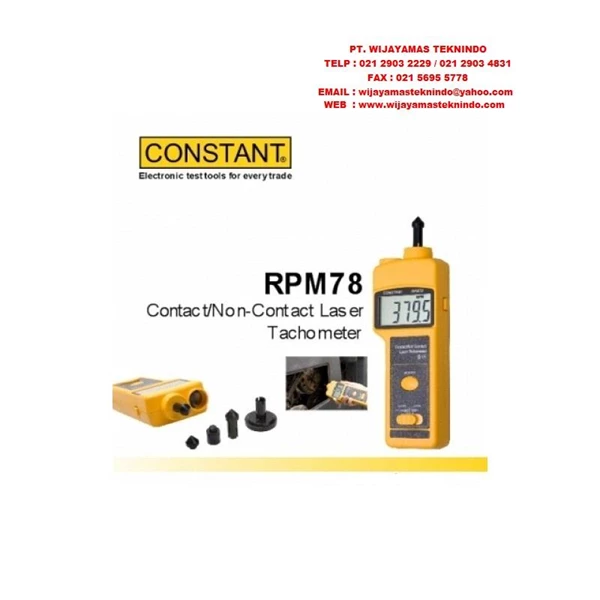 Contact-Laser Non Contact Tachometer RPM78 Brand Constant