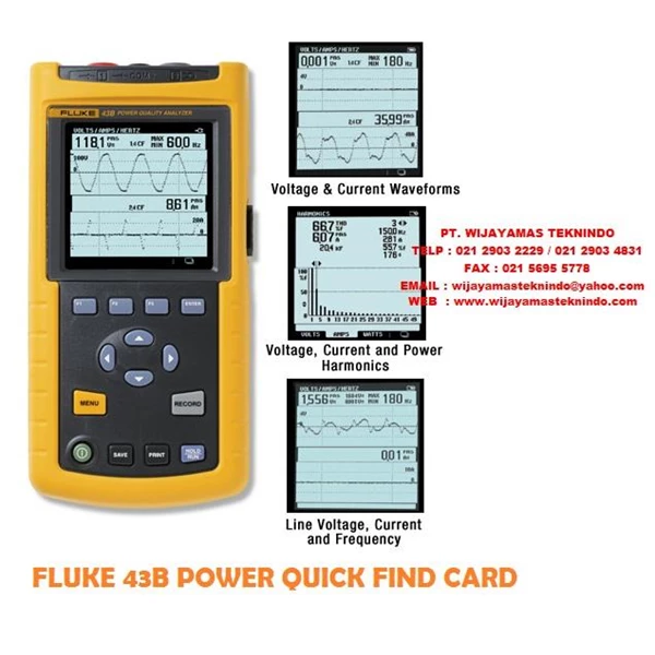 Fluke 43B Single Phase Power Quality Analyzer