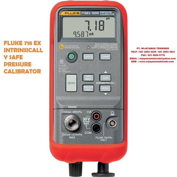 Fluke 718Ex Intrinsically Safe Pressure Calibrator