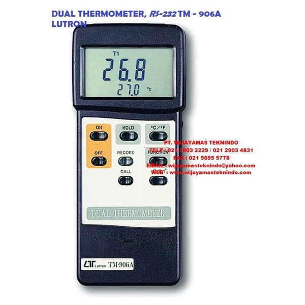 DUAL THERMOMETER RS232 TM - 906A LUTRON