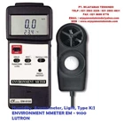 ENVIRONMENT METER  Humidity Anemometer Light EM-9100 LUTRON 1