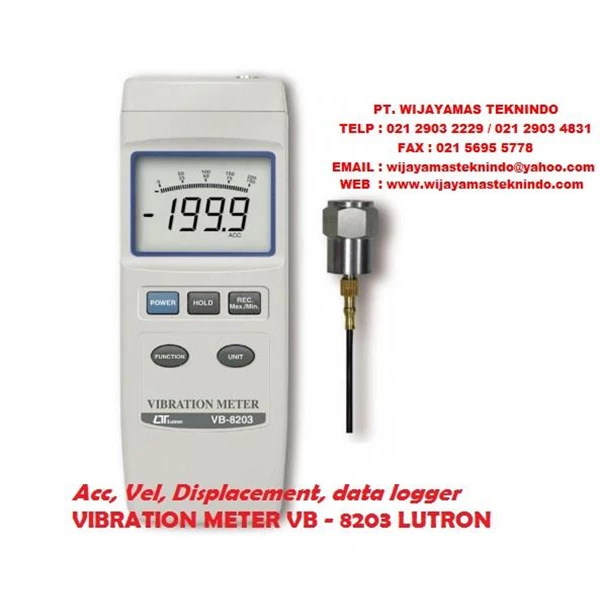 VIBRATION METER Acc. Vel. Displacement data logger VB-8203 LUTRON