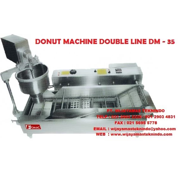 DONUT MACHINE DOUBLE LINE DM-35 FOMAC ( Mesin Pencetak Dan Menggoreng Donat )
