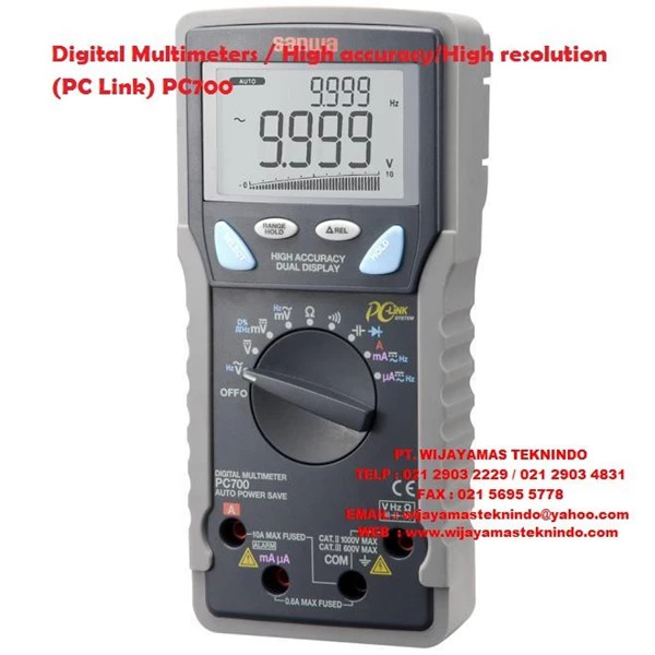 Digital Multimeters High accuracy-High resolution (PC Link) PC700 Sanwa