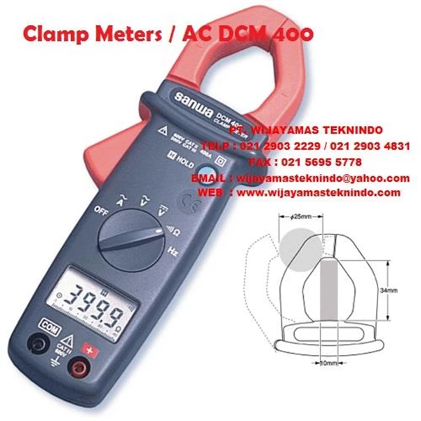 Clamp Meters-AC DCM400 Sanwa (With Case)