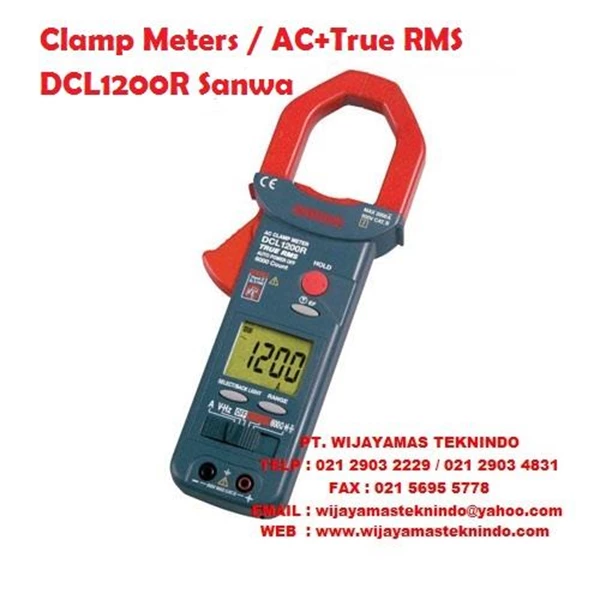 Clamp Meters AC+True RMS DCL 1200R Sanwa
