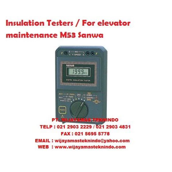 Insulation Testers For elevator maintenance M53 Sanwa