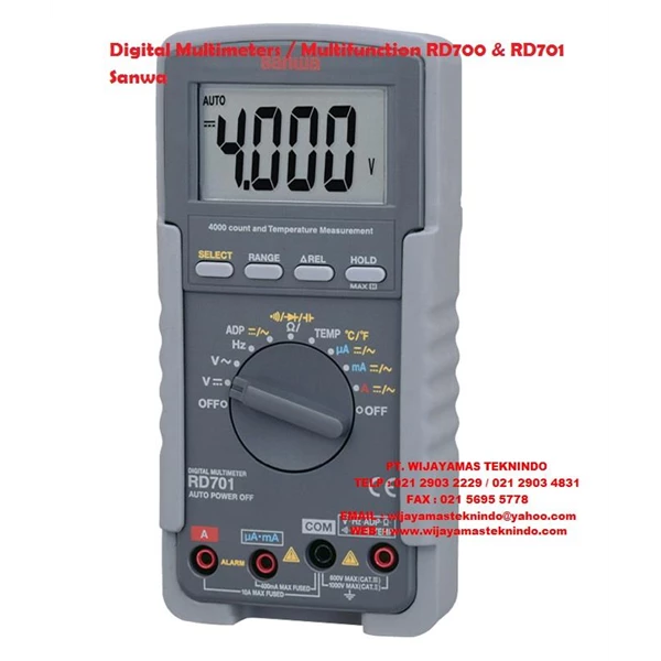 Digital Multimeters Multifunction RD700 & RD701 Sanwa