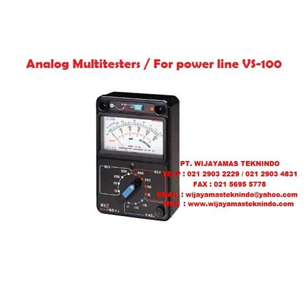 Analog Multitesters／For power line VS-100 (Current-limiting fuse 100kA breaking capacity is installed) Sanwa