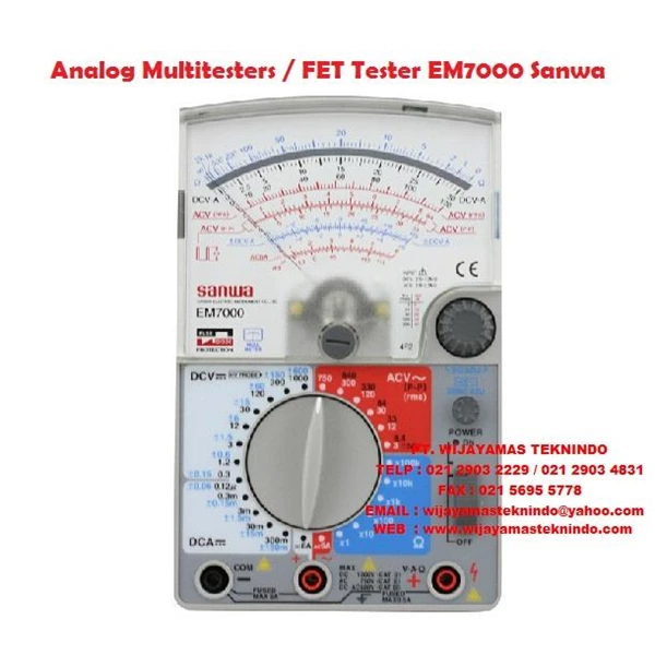 Analog Multitesters/FET EM7000 Tester (High sensitivity for measurement of lower capacitance) Sanwa