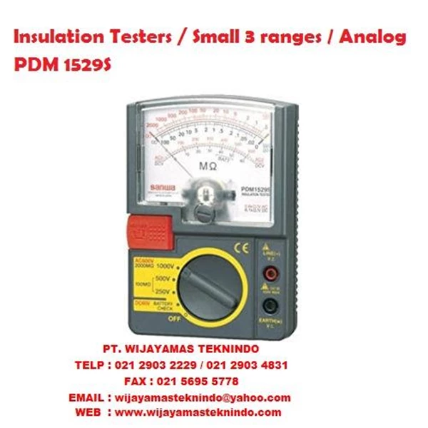 Insulation Testers／Small 3 ranges Analog PDM 1529S Sanwa