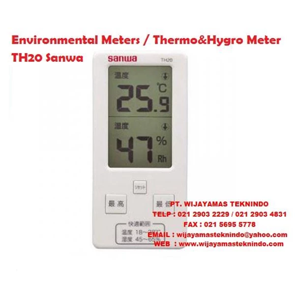 Environmental Meters／Thermo&Hygro Meter TH20 Sanwa