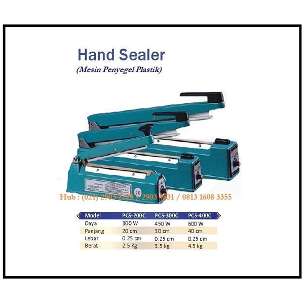 Penyegel Plastik/ Hand Sealer PCS-200C /PCS-300C & PCS-400C Mesin Segel dan Pengikat