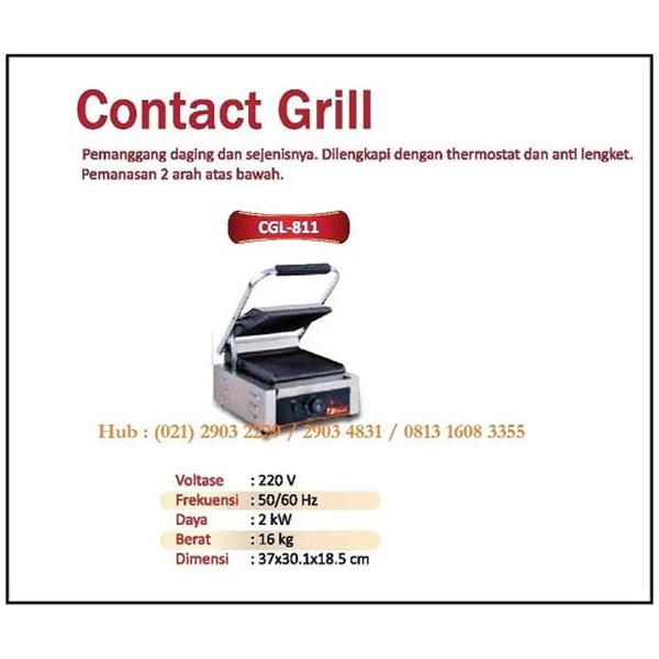 Pemanggang Daging / Contact Grill CGL-811