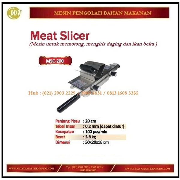 MSC-M200 Manual Meat Slicer FOMAC Alat Pengiris Daging Manual 