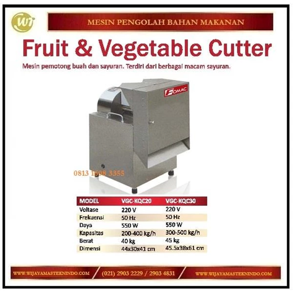 Mesin Pemotong Buah dan Sayuran / Fruit & Vegetable Cutter VGC-KQC20 / VGC-KQC30 Mesin Pengolah Buah dan Sayur