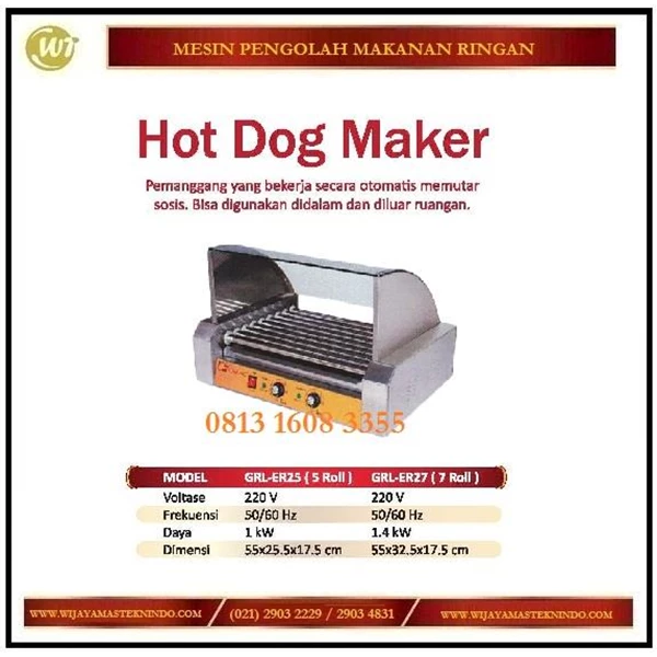 Mesin Panggangan Sosis Bakar / Hot Dog Maker GRL-ER25/GRL-ER27