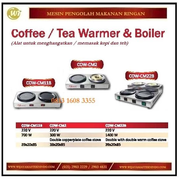 Alat penghangat/memasak kopi dan teh / COFFEE /TEA WARMER & BOILER COW-CM11B/COW-CM2/COW-CM22B
