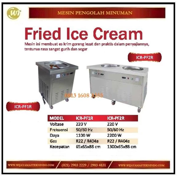 Mesin Pembuat Es Krim Goreng / Fried Ice Cream ICR-PF1R / ICR-PF2R Mesin Makanan dan Minuman Cepat Saji