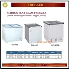 Pemajang Es Krim / Sliding Flat Glass Freezer SD-100 / SD-132P /SD-186 Mesin Makanan dan Minuman Cepat Saji 1