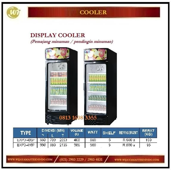 Lemari Pendingin/Display Cooler EXPO-405P / EXPO-416P Mesin Makanan dan Minuman Cepat Saji