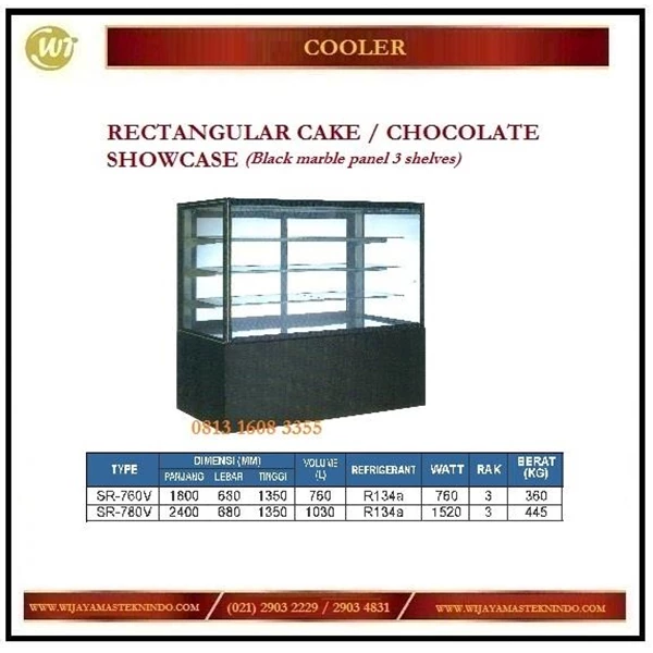 Pemajang / Pendingin Kue / Rectangular Cake SR-760V / SR-780V Mesin Makanan dan Minuman Cepat Saji