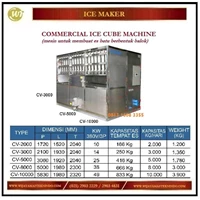 Mesin Pembuat Es Batu / Commercial Ice Cube Machine CV-2000 / CV-3000 / CV-5000 / CV-8000 / CV-10000 Mesin Makanan dan Minuman Cepat Saji