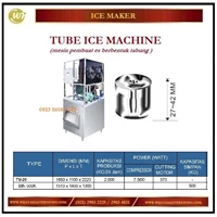 Mesin Pembuat Es Batu Berbentuk Tabung / Tube Ice Machine TV-20 BIN 500K/800 / TV-30 / TV-50 / TV-100 Mesin Makanan dan Minuman Cepat Saji