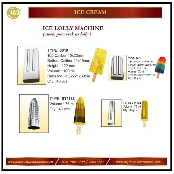 Cetakan Es Lolly / Ice Lolly Mould Mesin Pembuat Es Krim