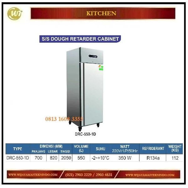 Kabinet Pendingin Penyimpan Roti / Dough Retarder Cabinet DRC-550-1D Mesin Makanan dan Minuman Cepat Saji