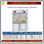 Lemari Pendingin & Pembeku / Combi Glass Door Cooler Freezer Q600-L2S / Q-1000-L4S / Q1600-L6S Mesin Makanan dan Minuman Cepat Saji 1