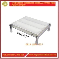 Tempat Prasmanan Dengan Nampan Plastic / SS Buffet Complete Display Stand For Plastic Tray BDS-3PT Commercial Kitchen