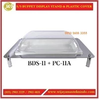 Tempat Prasmanan dengan Penutup Plastik / SS Buffet Display Stand With Plasti Cover BDS-11 + PC-11A Commercial Kitchen