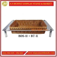 Tempat Prasmanan dengan Keranjang / SS Buffet Display Stand With Basket BDS-11 + BT-11 / BT-12 Commercial Kitchen