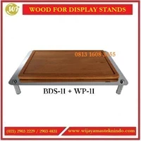 Tempat Prasmanan dengan Nampan Kayu / SS Buffet With Wood For Display Stands BDS-11 + WP-11 / WP-23 / WP-12  Commercial Kitchen