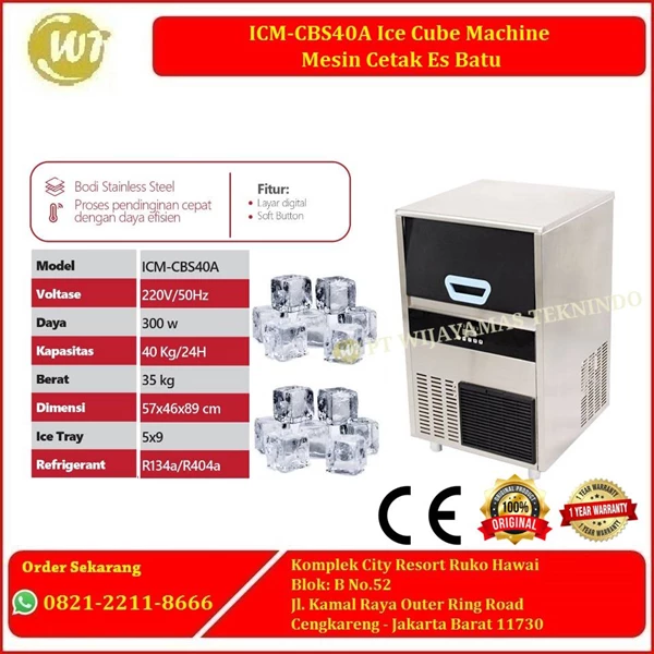 ICM-CBS40A Ice Cube Machine – Mesin Cetak Es Batu